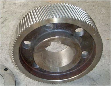 Big gear for horizontal type ring die pellet mill