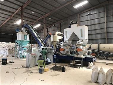 Línea de producción automática de pellets de madera comercial
